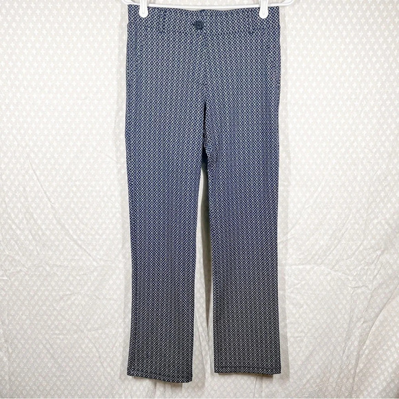 Betabrand Blue Geometric Print Pants - Picture 1 of 4